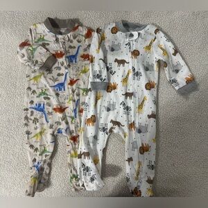 Baby Essentials Colorful Animal Print Footies